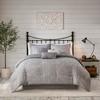 Lyngins 7-Piece Seersucker Comforter Set – Printed Design, Hypoallergenic, Machine Washable, Queen Size Bedding Set - 2 of 4