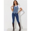 INSPIRE CHIC Women's Denim Halter Neck Button Down Backless Jean Vest - 4 of 4