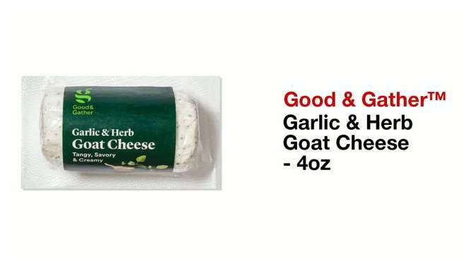 Garlic & Herb Goat Cheese - 4oz - Good & Gather&#8482;, 2 of 7, play video