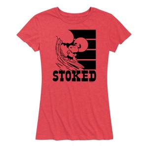 Women's - Peanuts - Stoked Short Sleeve Graphic T-Shirt - 1 of 4