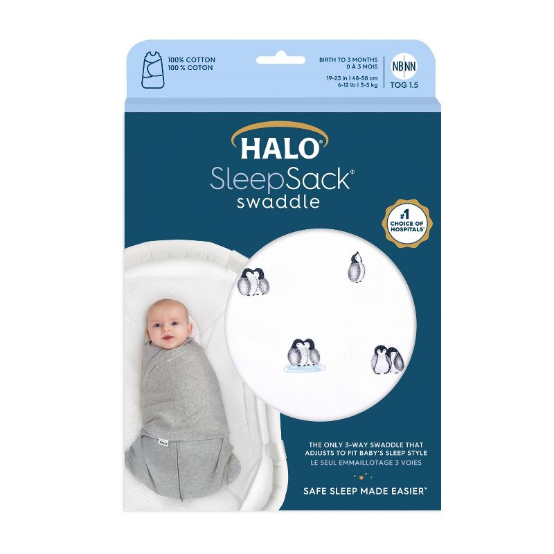 HALO Innovations Sleepsack 100% Cotton Swaddle Wrap, 3 of 6
