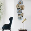 LuxenHome Multi-Color Distressed Flower Metal Wall Decor Blue - 4 of 4