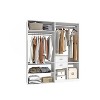 Keloyid 63 in. W White Tower System Modular 7 -Shelf Wood Closet System with 2 Drawers - 2 of 4