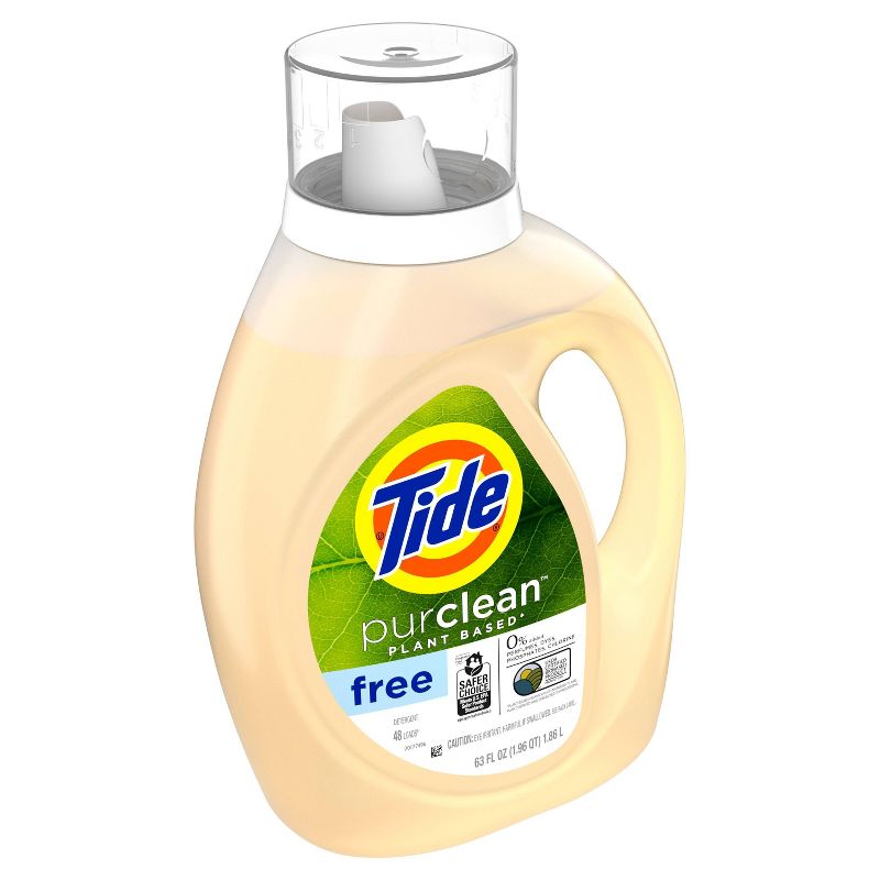 Tide purclean Unscented Liquid Laundry Detergent - 63 fl oz, 4 of 11