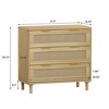 NicBex Rattan Dresser Storage Cabinet Closet Organizers and Storage Dresser for Bedroom, Closet, Living Room,Natural - 2 of 4