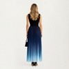 Anna-Kaci Women's Sleeveless Mock Neck Pleated Maxi Dress with Gradient Ombre Skirt - 2 of 4