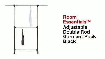 Adjustable Double Rod Garment Rack Black Room Essentials Target