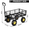 Heavy Duty Steel Garden Wagon Pullable Cart with 180¡ã Rotating Handle and Removable Sides for Farm - 2 of 4