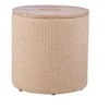 Carolina Chair  Table Handwoven Zeus Jute Check Wood Top Storage Ottoman - 2 of 4