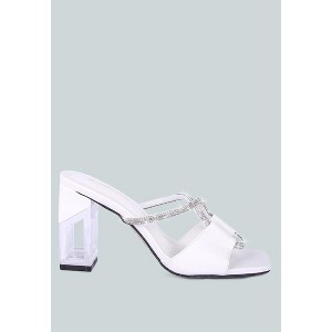 Fineapple Rhinestone Embellished Clear Sandals Women - 1 of 4