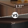 Vipbear Buffet Cabinet, 65" Large Kitchen Storage Cabinet With 3 Drawers And 4 Doors, Wood Coffee Bar Cabinet Buffet Table, ,Brown - 4 of 4