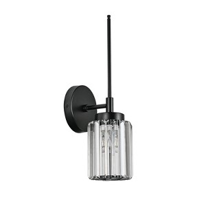 LLHZSY Modern Bathroom Vanity Wall Light Cylinder Bathroom Crystal Wall Sconces - Gold/Black-1/2/3/4/5 light - 1 of 4