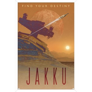 Trends International Star Wars: Jakku - Visit Jakku by Russell Walks 23 Framed Wall Poster Prints - 1 of 4