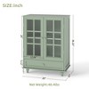 CAVINAS 28" Minimalist Sideboard,Buffet Cabinet with Double Glass Doors & Drawer,Kitchen Storage Cabinet for Kitchen, Hallway,Living Room - 3 of 4