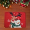 Unique Bargains Christmas Place Mats Linen Red White 13"x17.7" 2 Pcs - 2 of 4