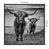 Amanti Art Highland Cow Couple by Stephane Pecqueux Canvas Wall Art Print Framed 22 x 22-in. - 4 of 4