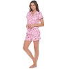 Casual Nights Women's Rayon Printed Short Sleeve Capri Pajama Set - 3 of 4
