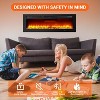 50" Ultra-Thin Smart Electric Fireplace Heater-Wall/Recessed Dual Mount,12 Flame Colors+Log/Crystal Set,Remote w/8HR Timer&750/1500W Efficient Heat - 4 of 4