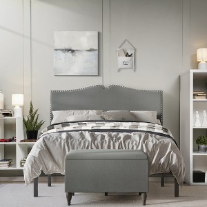 ChaletPosh Upholstered Bed with Bench - 1 of 4
