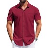 COOFANDY Mens Short Sleeve Dress Shirts Button Down Shirts Regular Fit Business Casual Shirt with Pocket - 4 of 4