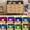 43.31"6-Drawers Rattan Storage Cabinet Rattan Drawer with LED Lights and Power Outlet - 4 of 4