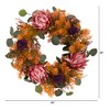 Nearly Natural 24-in Autumn Protea Artificial Wreath - 2 of 3