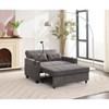 LOVMOR Single/Two Pull Out Sleeper Chair Bed, Convertible Futon Sofa Chair Bed, Sofa Couch Bed with USB Ports, Pillow, Cup Holders, Side Pockets - 4 of 4