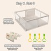 Fodoss Baby Playpen with Mat ，59 x59 In Playpen for Babies and Toddlers, Indoor & Outdoor Activity Center, Safety Baby Fence - 4 of 4