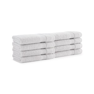 Aston & Arden Aegean Eco-Friendly Washcloths (8 Pack), 13x13, Recycled Cotton - 1 of 4