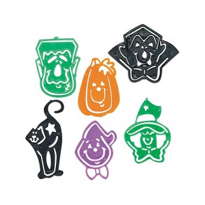 Fun Express 2 1/2" - 3 1/4" Bulk 144 Pc. Halloween Character Stencil Bookmarks - 1 of 2