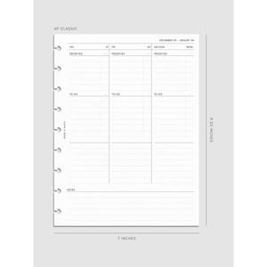 2026 Dated Weekly Task Planner Insert | Monday Start | Cloth & Paper - 1 of 4