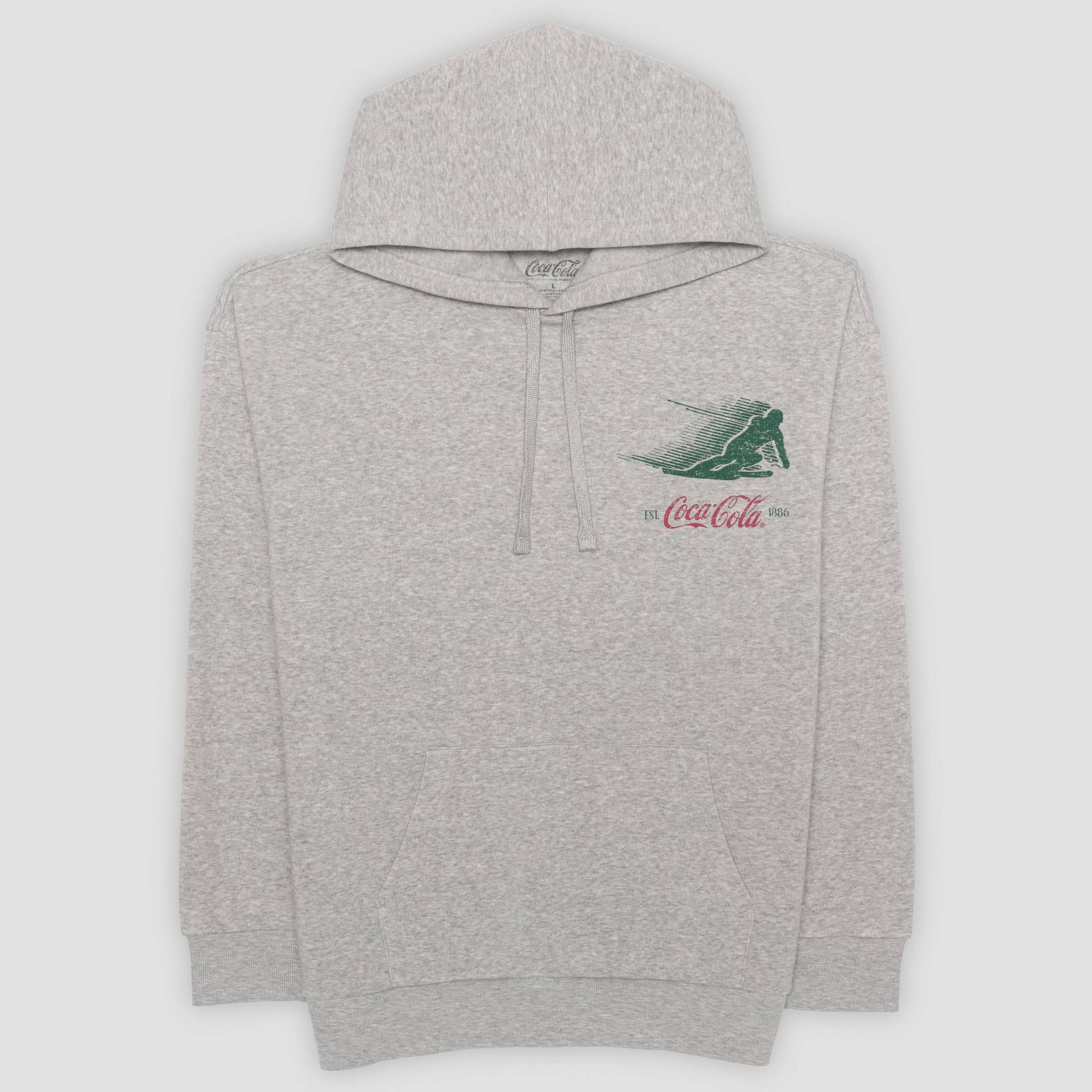 Men's Coca-Cola Ski Club Hoodie Sweatshirt - Heather Gray
