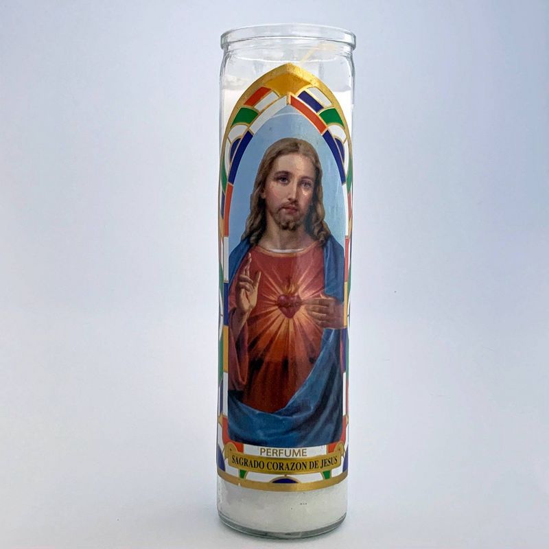 Jar Candle Sagrado Corazon De Jesus White Vanilla - Continental Candle, 3 of 5