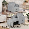 CLIHOME Convertible Lounge Chair with USB and 2 Pillows Single Sofa Bed Pullout Sleeper Sofa Couches - 4 of 4