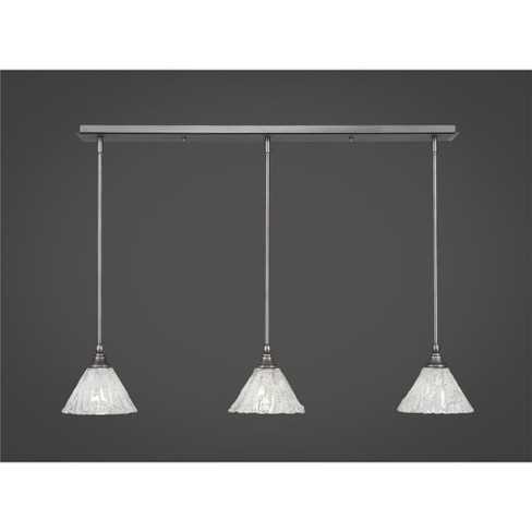 Toltec Lighting Any 3 - Light Chandelier in  Brushed Nickel with 7" Italian Ice Shade - image 1 of 1