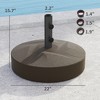Patio Umbrella Base Holder, Heavy Duty Outdoor Umbrella Stand Base, Filled Up to 66lbs with Stand or 55lbs with Water for Garden, Poolside - 3 of 4
