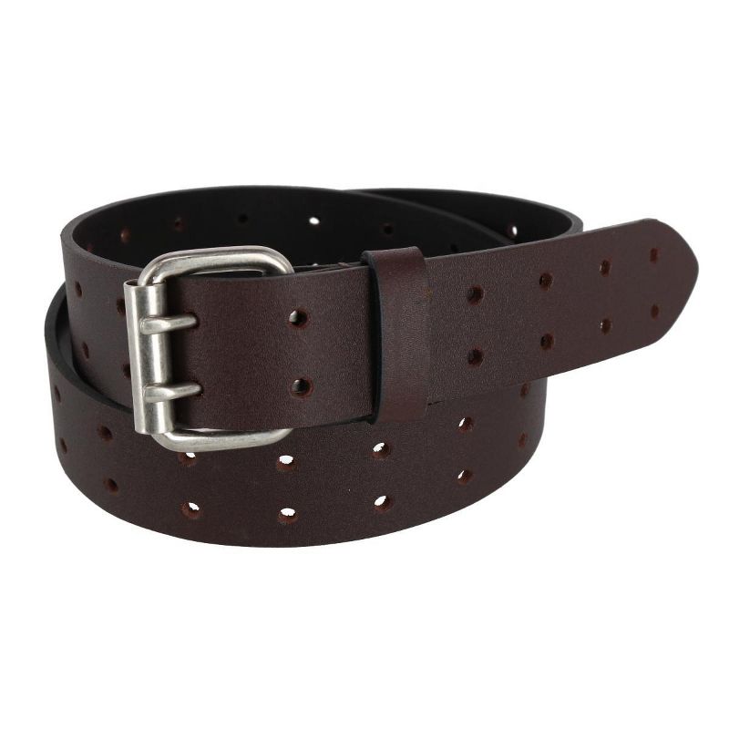Dickies Men's Leather Two Hole Double Prong Bridle Belt, 1 of 3