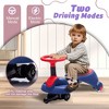 Lomsoe 6V Kids Ride On Electric Wiggle Car,Flashing & Shock absorbing PU Wheels For Effective Floor Protection,Retractable - 3 of 4