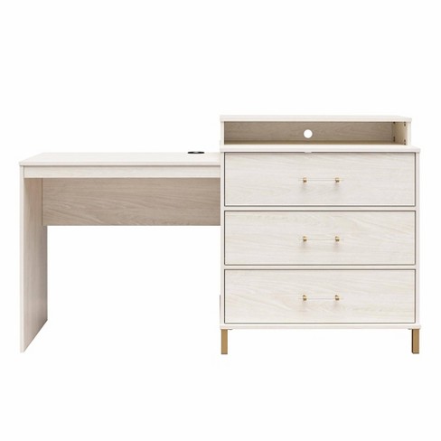 Teen Novogratz Blair Media Dresser for TVs up to 50, White Oak