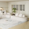 111.8" L-Shaped Curved Modular Sofa Couch with Chaise & 3 Pillows for Living Room - ModernLuxe - 4 of 4