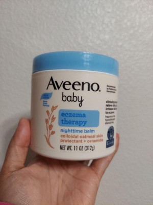  Aveeno Baby Eczema Therapy Nighttime Moisturizing Body Balm,  Nourishing Skin Protectant Soothes & Relieves Dry, Itchy Skin from Eczema,  Hypoallergenic, Fragrance- & Steroid-Free, 11 oz