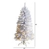 Nearly Natural 4-ft Slim White Artificial Christmas Tree with 100 Warm White LED Lights and 293 Bendable Branches - 2 of 4