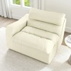 Vynxaria Bean Bag Seats - Beige Modern Floor Lounge Chair with Left Armrest - 4 of 4