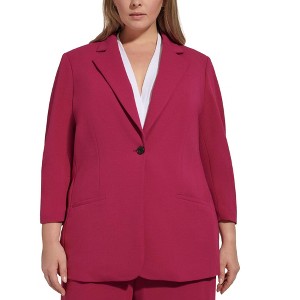 Calvin Klein Womens Scuba-Crepe Blazer Jacket - 1 of 1