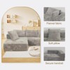 108 inch Modular Chenille Sectional Sofa L-Shape Convertible Loveseat Chaise 6 Pillows Free Combination Living Room - 3 of 4