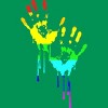 Adult Design By Humans Flag Rainbow Pride Hands By Avocato T-Shirt - 2 of 2