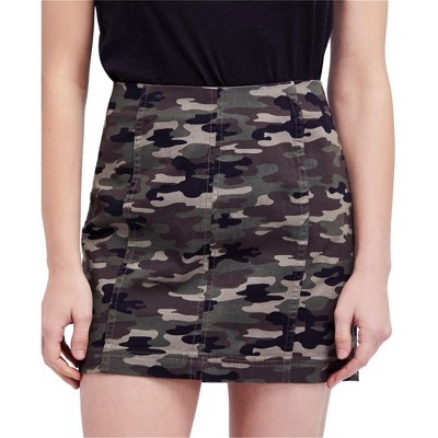Free People Womens Modern Femme Camo Mini Skirt