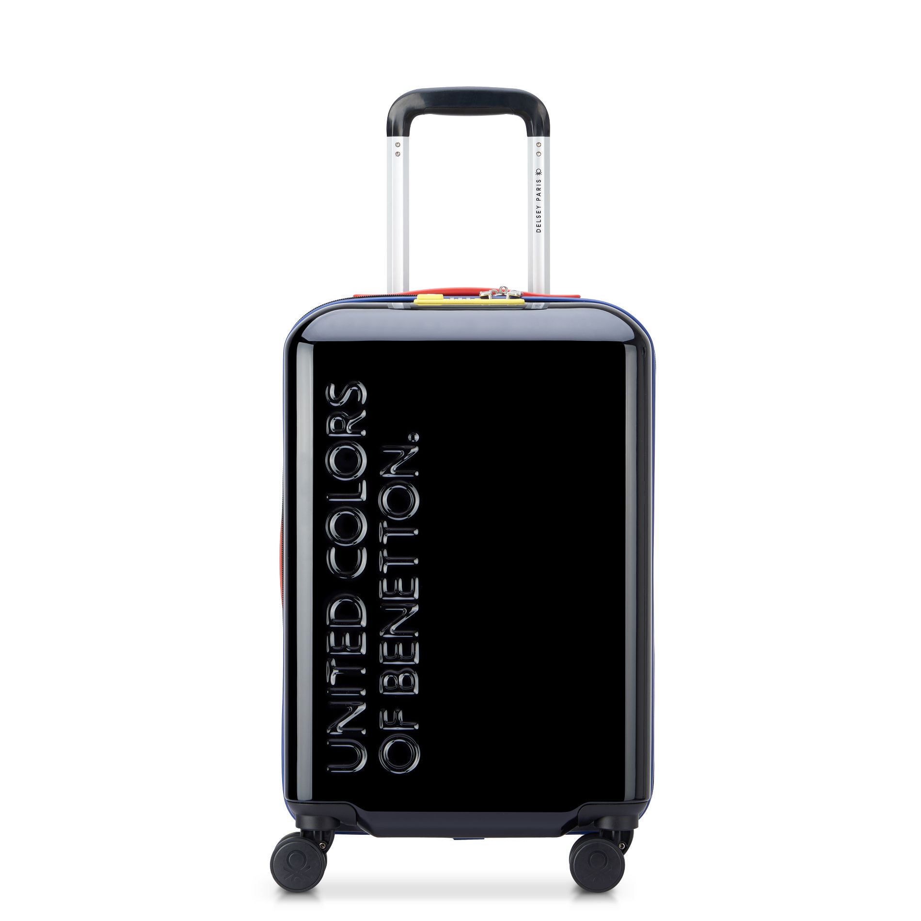 United Colors of Benetton x DELSEY PARIS Carry On 19" Hardside Spinner Suitcase - Black