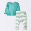 Baby Boys' 2pc Hedgehog Graphic Jogger Pants Set - Cloud Island™ Teal - 2 of 4