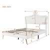 Sapphtopaz Modern Bed Frame for Kids with Crown Headboard Upholstered Platform Princess Bed with LED for Bedroom, Kids' Room, Nursery - 4 of 4